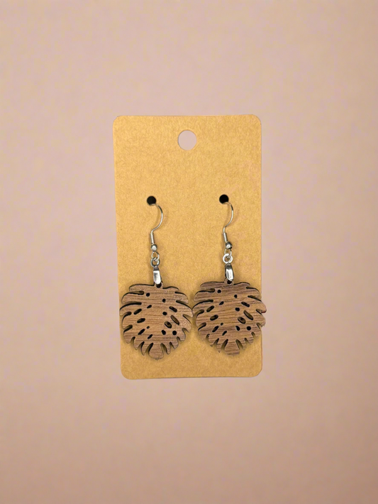 Monstera Leaf Earrings