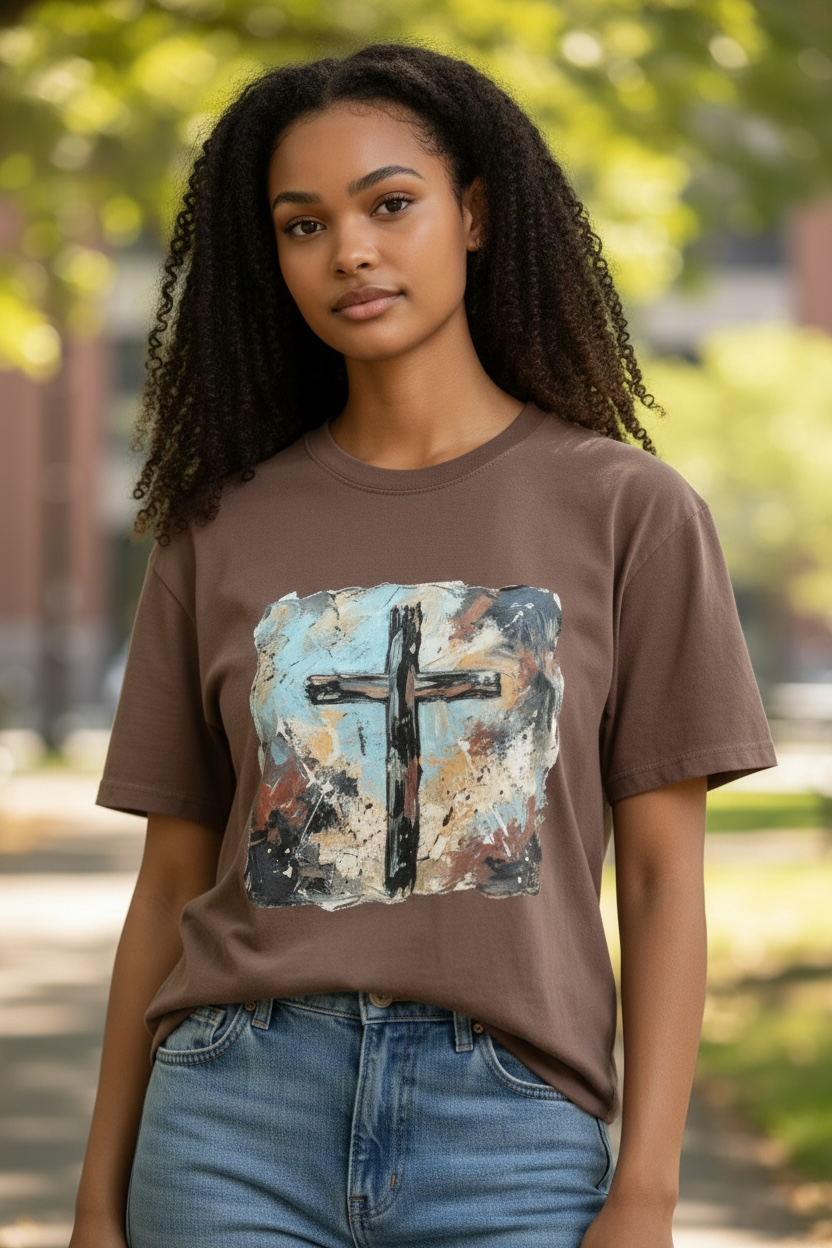 Brushstroke Cross T-Shirt